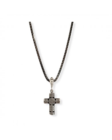 Collana Uomo in argento 925/°°° imbrunito Collezione Ricami - Ncullerata Turnise