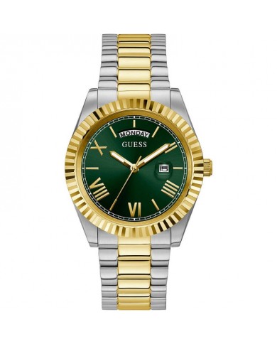 Guess orologio uomo Cinturino in acciaio gold  Quadranre verde