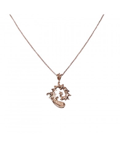 Collana in argento 925/°°° rosè con pendente raffigurante il Bacolo PastoraleCOLLEZIONE SIGILLUM FLORIS