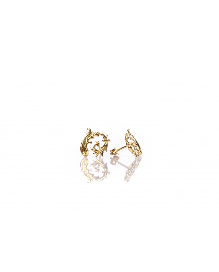 Orecchini in Argento 925 placcato oro giallo 24 ct a 1mcrCOLLEZIONE SIGILLUM FLORIS-BACOLO