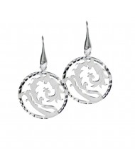 Orecchini in argento 925/°°° rodiato oro bianco 24ct a 1mcrCOLLEZIONE SIGILLUM FLORIS