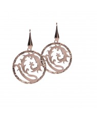 Orecchini pendenti con bacolo in argento 925 rodiato oro bianco 24 ct a 1mcr   COLLEZIONE Sigillum Floris