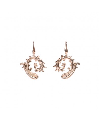 Orecchini in argento 925/°°° placcato oro rosè 24ct a 1mcrCOLLEZIONE SIGILLUM FLORIS