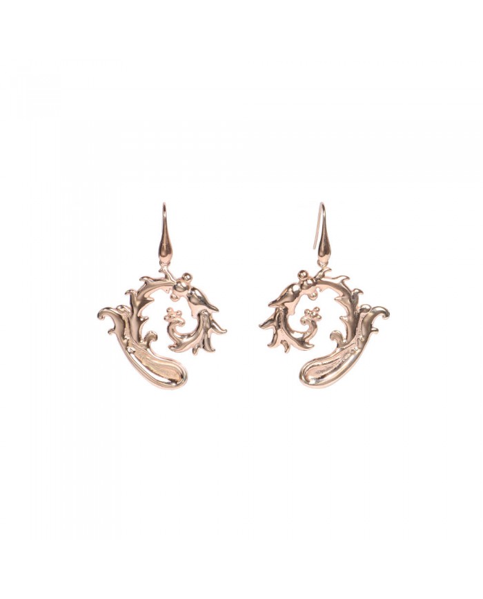 Orecchini in argento 925/°°° placcato oro rosè 24ct a 1mcrCOLLEZIONE SIGILLUM FLORIS