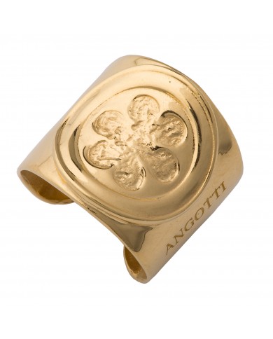 Anello a fascia in argento 925/°°° placcato oro giallo 24ct a 1mcr