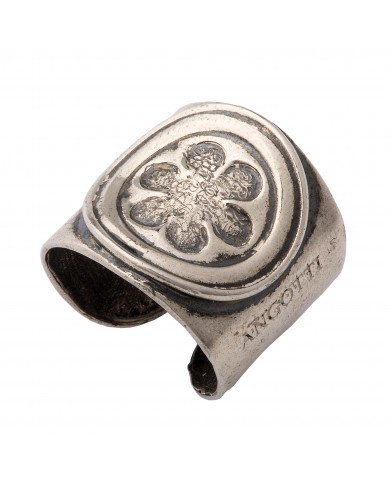 Anello a fascia in argento 925/°°° imbrunito