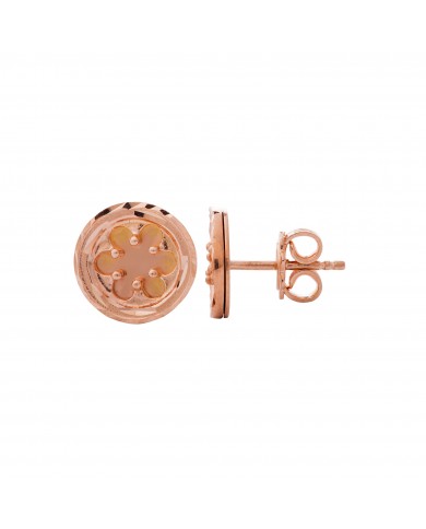 Orecchini a lobo in argento 925/°°°placcato oro rosè