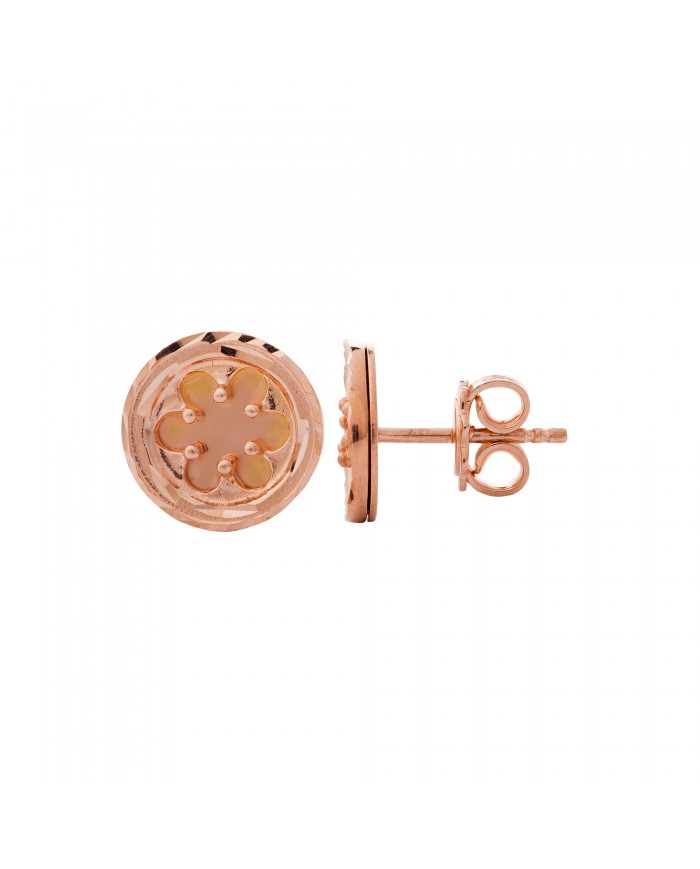 Orecchini a lobo in argento 925/°°°placcato oro rosè