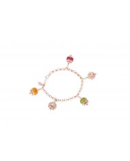 Bracciale, Jennacca e copri mora in argento, placcatura oro giallo 24kt a 1 mcr