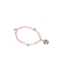 Bracciale rigido con chicco grande di Jennacca in argento bianco - Amor Petalis