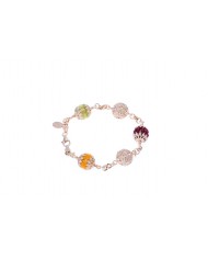 Bracciale, Jennacca e copri mora in argento, placcatura oro giallo 24kt a 1 mcr