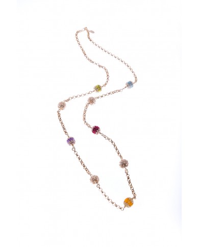 COLLANA CON JENNACCA IN    ARGENTO PLACCATA ORO GIALLO    24ct A 1mcr    COPRI MORA CON PIETRE DURE   COLLEZIONE FRANCESCA 900m