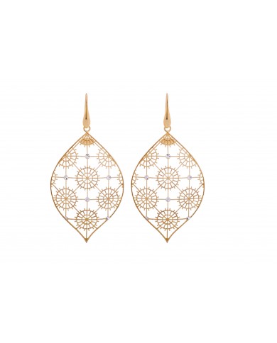 ORECCHINI IN ARGENTO 925 PLACCATO ORO GIALLO 24 ct a 1 mcrCOLLEZIONE RICAMI