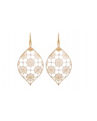 ORECCHINI IN ARGENTO 925 PLACCATO ORO GIALLO 24 ct a 1 mcrCOLLEZIONE RICAMI