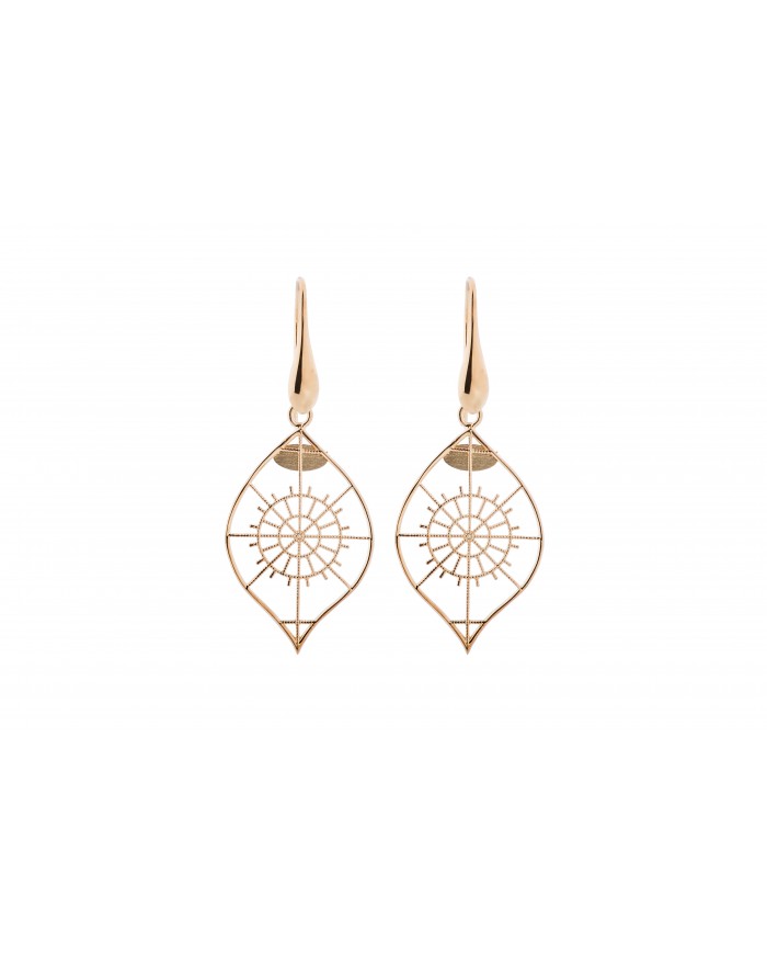 ORECCHINI IN ARGENTO 925 PLACCATO ORO GIALLO 24 ct a 1 mcrCOLLEZIONE RICAMI