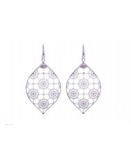 ORECCHINI IN ARGENTO 925 PLACCATO ORO ROSE' 24ct A1 mcrCOLLEZIONE RICAMI