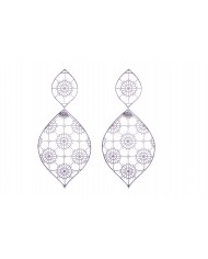 ORECCHINI IN ARGENTO 925/°°°  CON PIETRE NATURALICOLLEZIONE RICAMI-NCULLERATA TURNISE