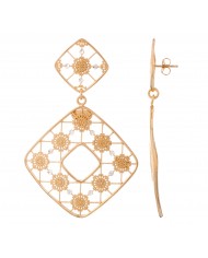 Orecchini in Argento 925/°°° placcato oro rosè 24ct a 1mcrCOLLEZIONE RICAMI-NCULLERATA TURNISE