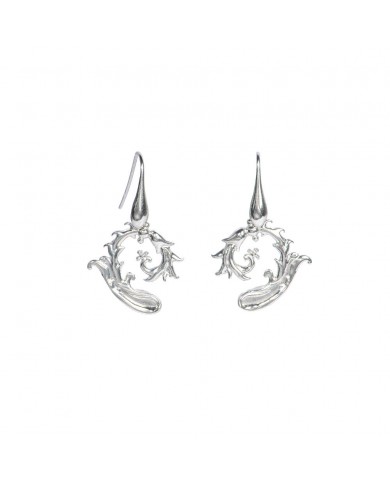 Orecchini in argento 925/°°° rodiato oro bianco 24ct a 1mcrCOLLEZIONE SIGILLUM FLORIS