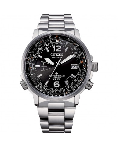 Citizen - Orologio Uomo Pilot Super Titanio Radio Controllato
