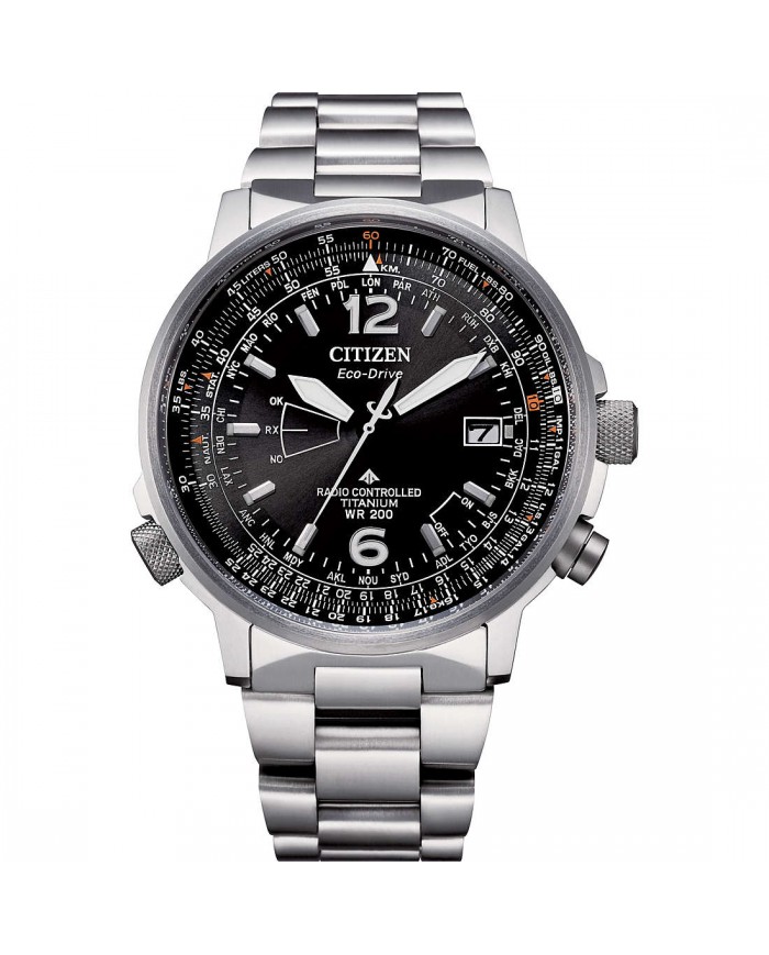Citizen - Orologio Uomo Pilot Super Titanio Radio Controllato