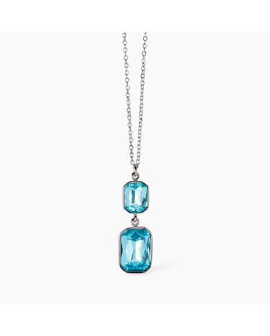 Girocollo in acciaio 316L cristalli