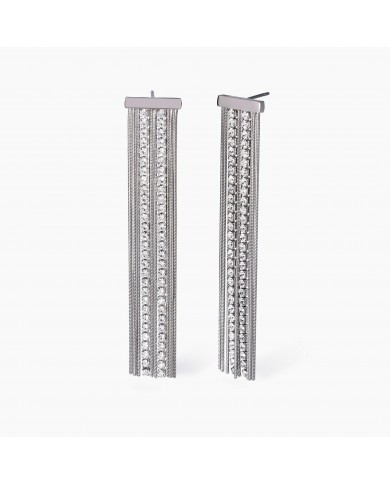 Orecchini in acciaio 316L cristalli