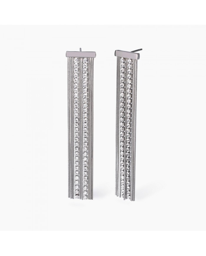 Orecchini in acciaio 316L cristalli