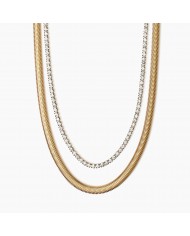 Girocollo in acciaio 316L PVD giallo cristalli