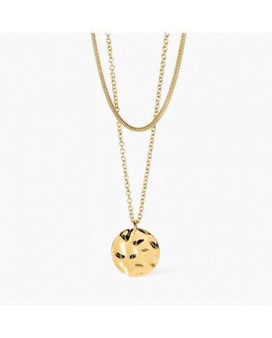 Girocollo in acciaio 316L PVD giallo