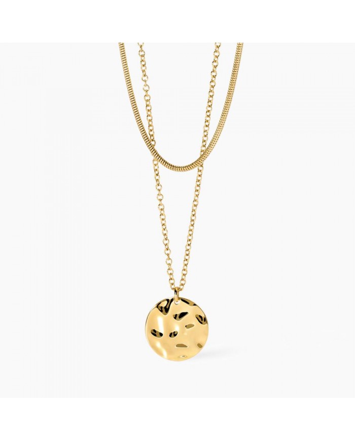 Girocollo in acciaio 316L PVD giallo