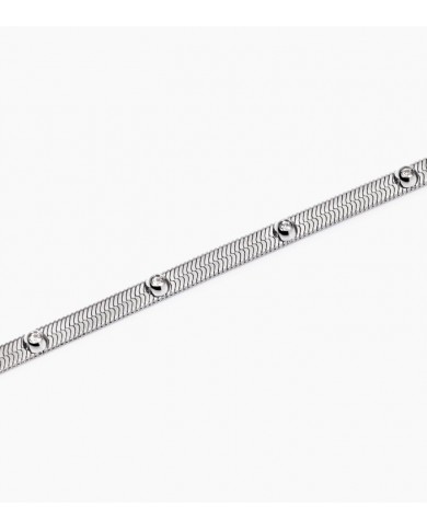 Bracciale in acciaio 316L cristalli