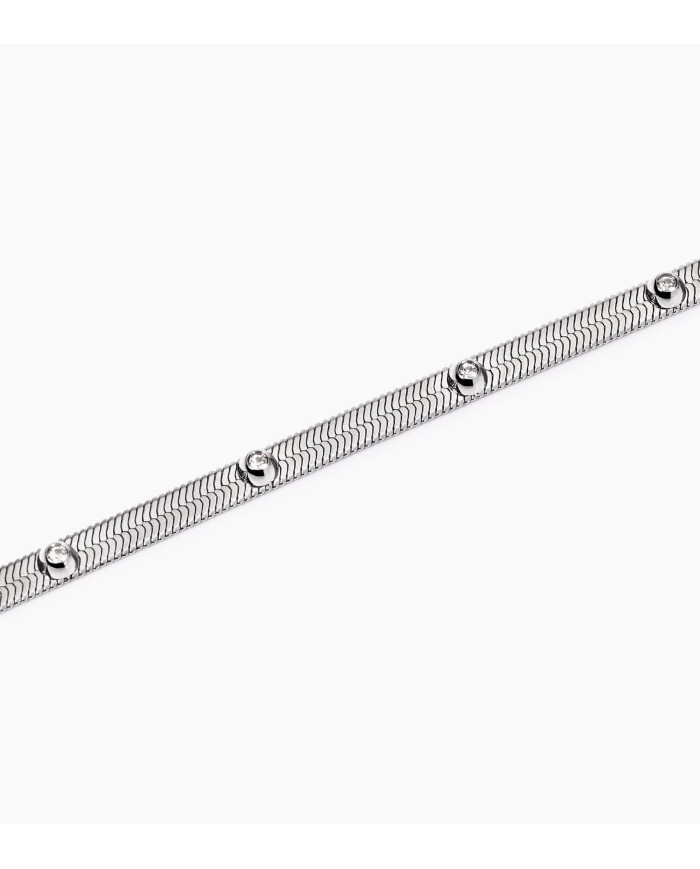 Bracciale in acciaio 316L cristalli