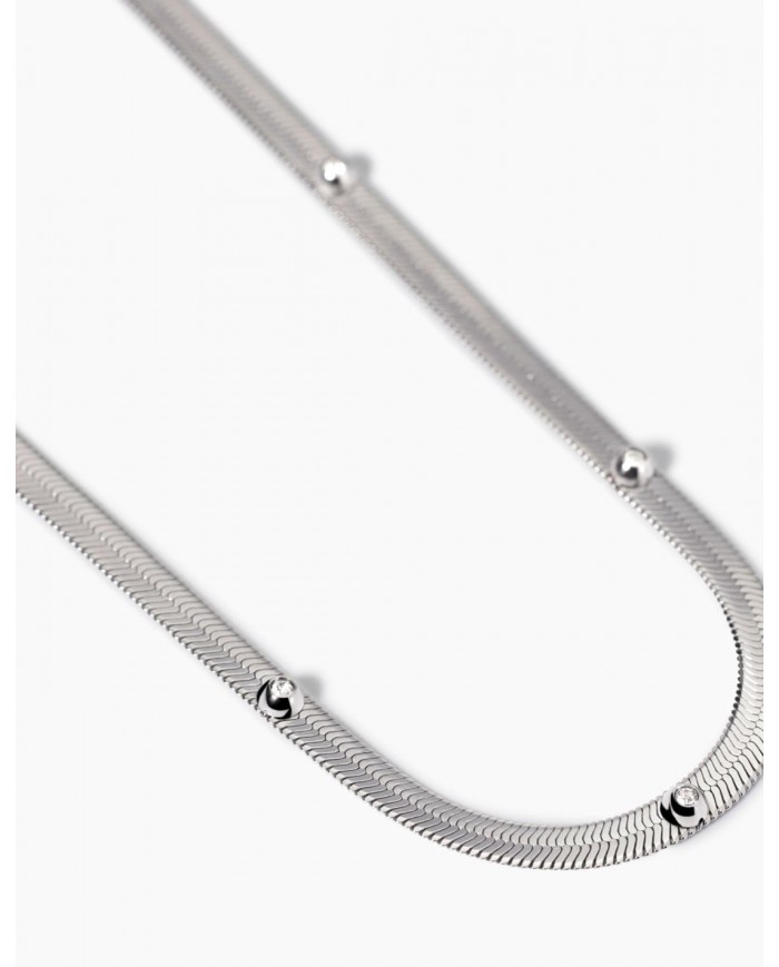 Girocollo in acciaio 316L cristalli