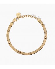 Bracciale in acciaio 316L PVD giallo cristalli
