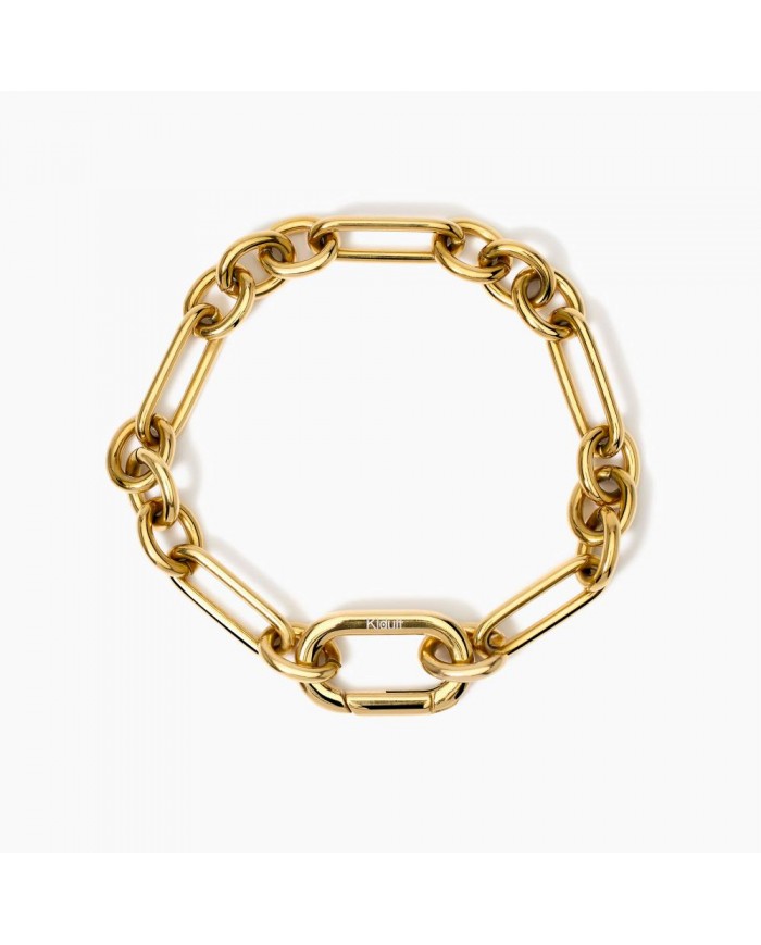 Bracciale in acciaio 316L PVD giallo