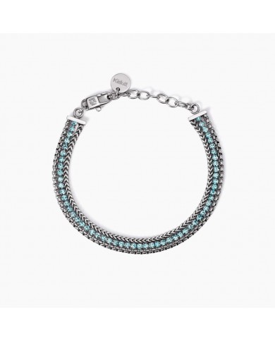 Bracciale in acciaio 316L cristalli