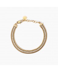 Bracciale in acciaio 316L PVD giallo cristalli
