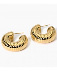 Orecchini in acciaio 304/316L PVD giallo