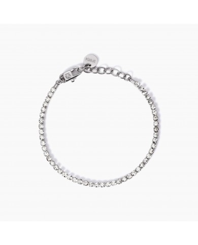 Bracciale in acciaio 316L cristalli