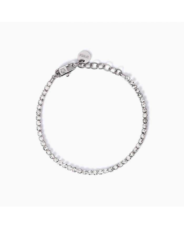 Bracciale in acciaio 316L cristalli