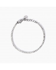 Bracciale in acciaio 316L cristalli