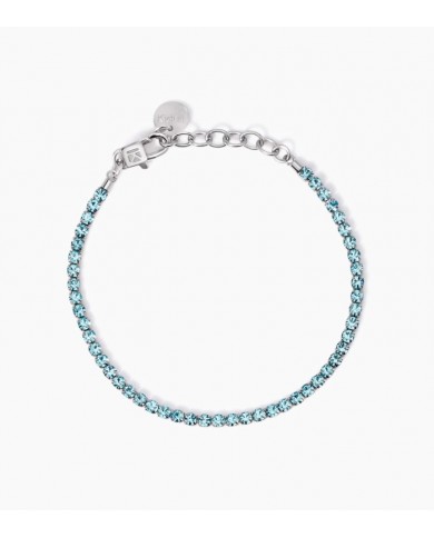 Bracciale in acciaio 316L cristalli