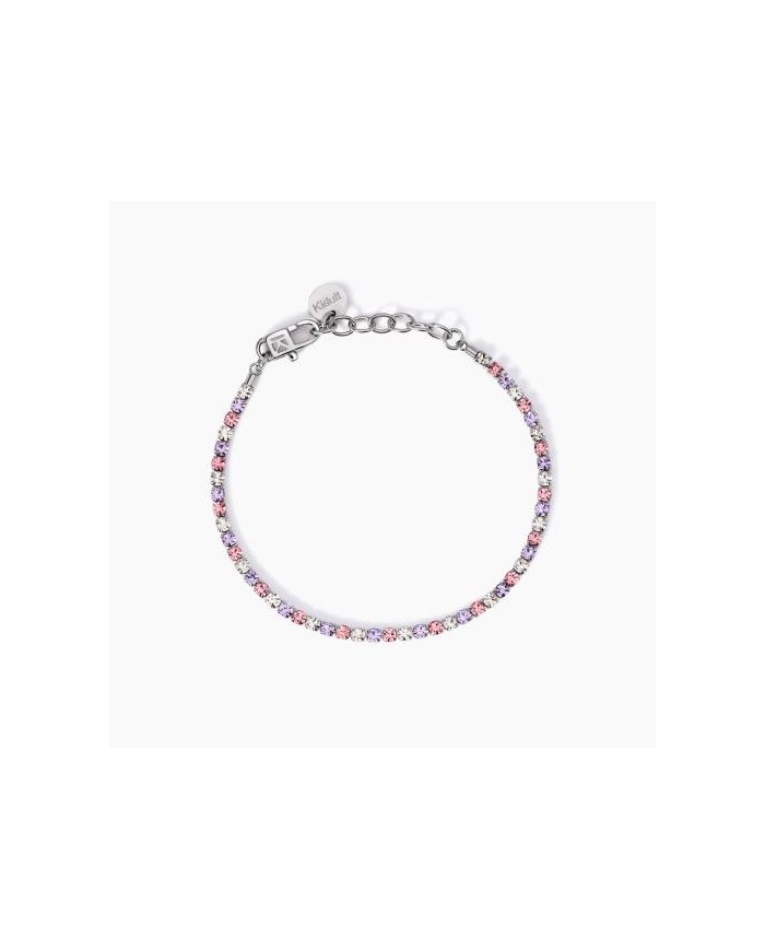 Bracciale in acciaio 316L cristalli