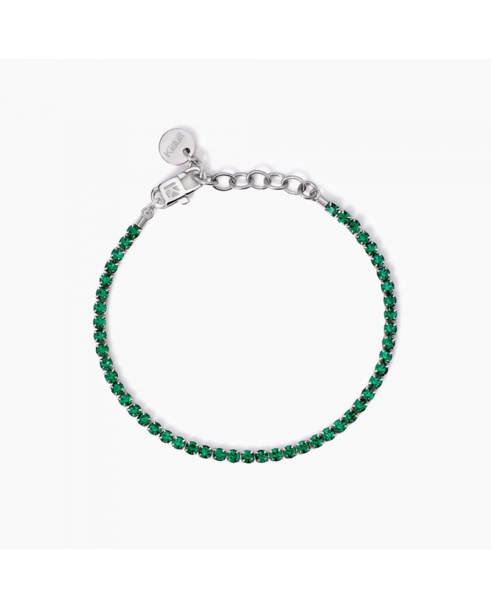 Bracciale in acciaio 316L cristalli