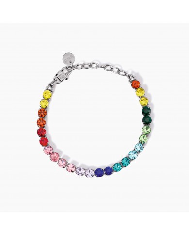 Bracciale in acciaio 316L cristalli