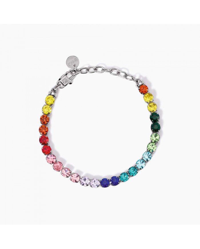 Bracciale in acciaio 316L cristalli