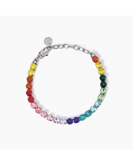 Bracciale in acciaio 316L cristalli