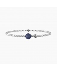 Bracciale in acciaio 316L PVD nero gunmetal perle