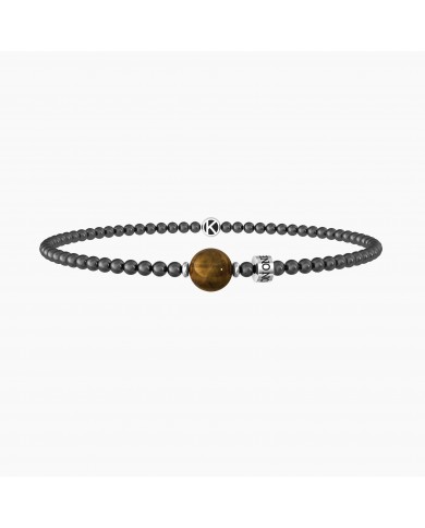 Bracciale in acciaio 316L PVD gunmetal occhio di t